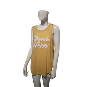 Grayson Threads Womens sz XXL “Choose Happy” Grungecore Academia Prep‎ Tank Top